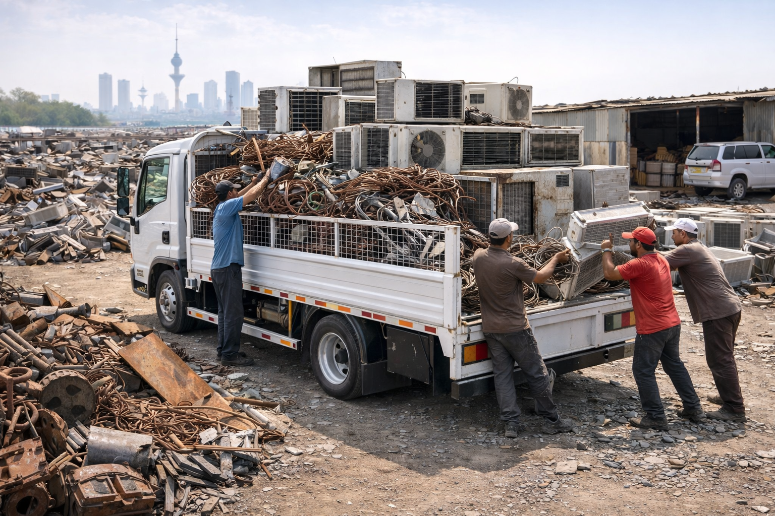 سكراب نحاس والمنيوم وحديد ومكيفات مركزية