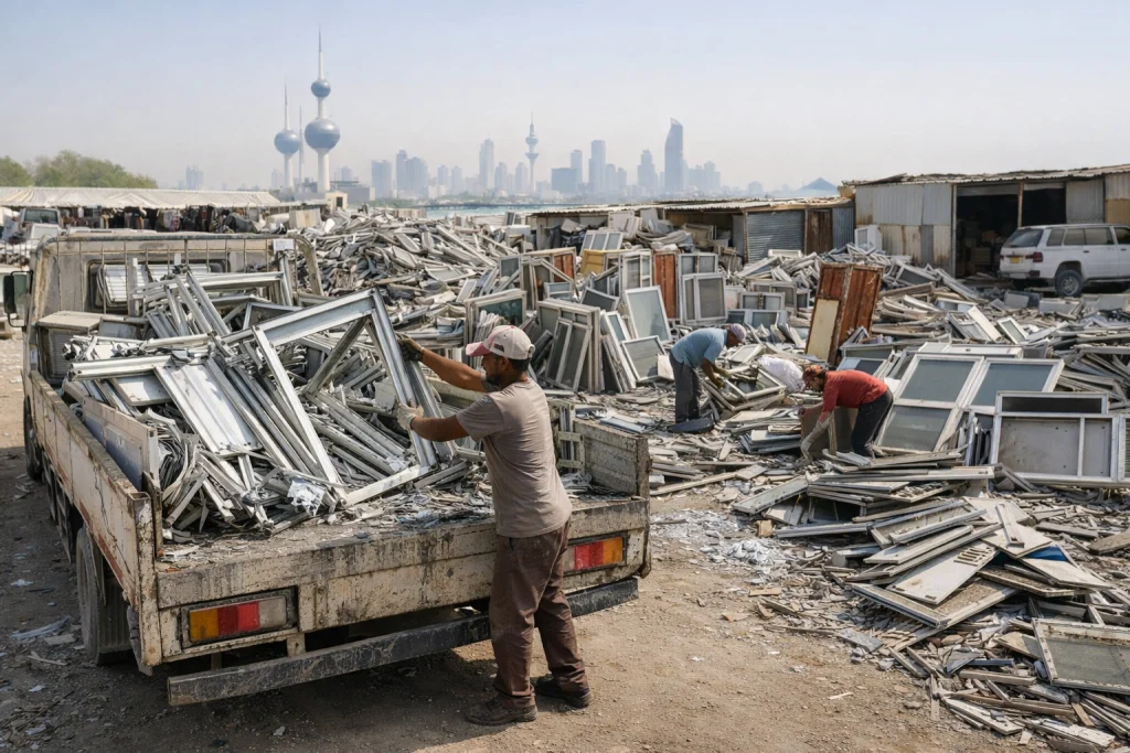 نشتري سكراب الألمنيوم والأبواب والدرايش في الكويت